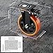 6 Inch Caster Wheels, Casters Set of 4, Heavy Duty Casters with Brake 3000 Lbs, Locking Industrial Swivel Top Plate Casters Wheels for Furniture and Workbench Cart(Two Hardware Kits Include)