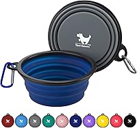 Vista 13 de Cuencos plegables para perros para viajes, paquete de 2 cuencos de agua portátiles para perros, gatos y mascotas, plato plegable para regar