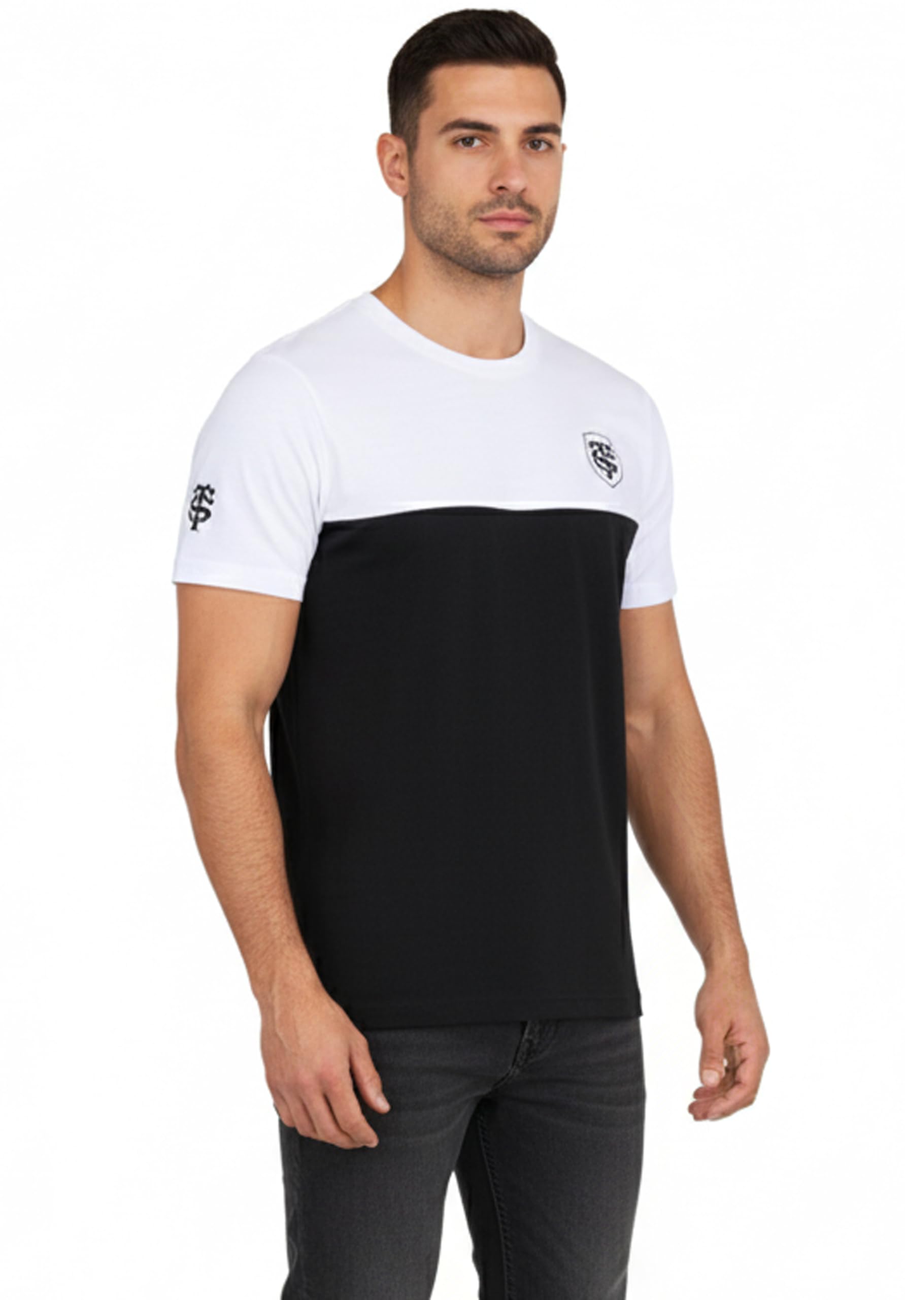 Stade Toulousain Men's Black Toulouse Official Rugby Collection T-Shirt, Xxl