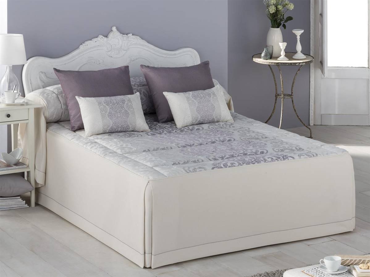 Tejidos JVR - Colcha edredón Glamour Cama 135 - Color Perla