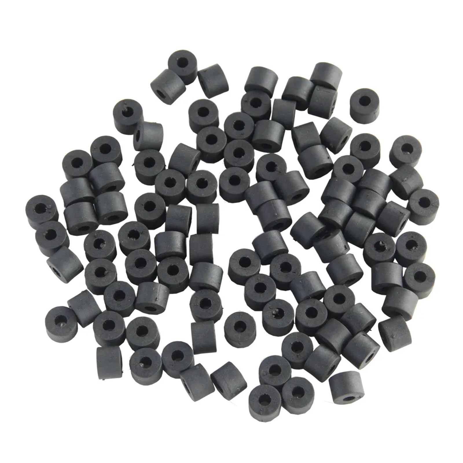 La lavatrice O-ring in gomma, guarnizione O-ring, anelli di tenuta, distanziatori for fondina da 100p Rondella in gomma rotonda in nylon nero O-ring spesso 9 mm Guarnizione for tubo piatto(Color:Black