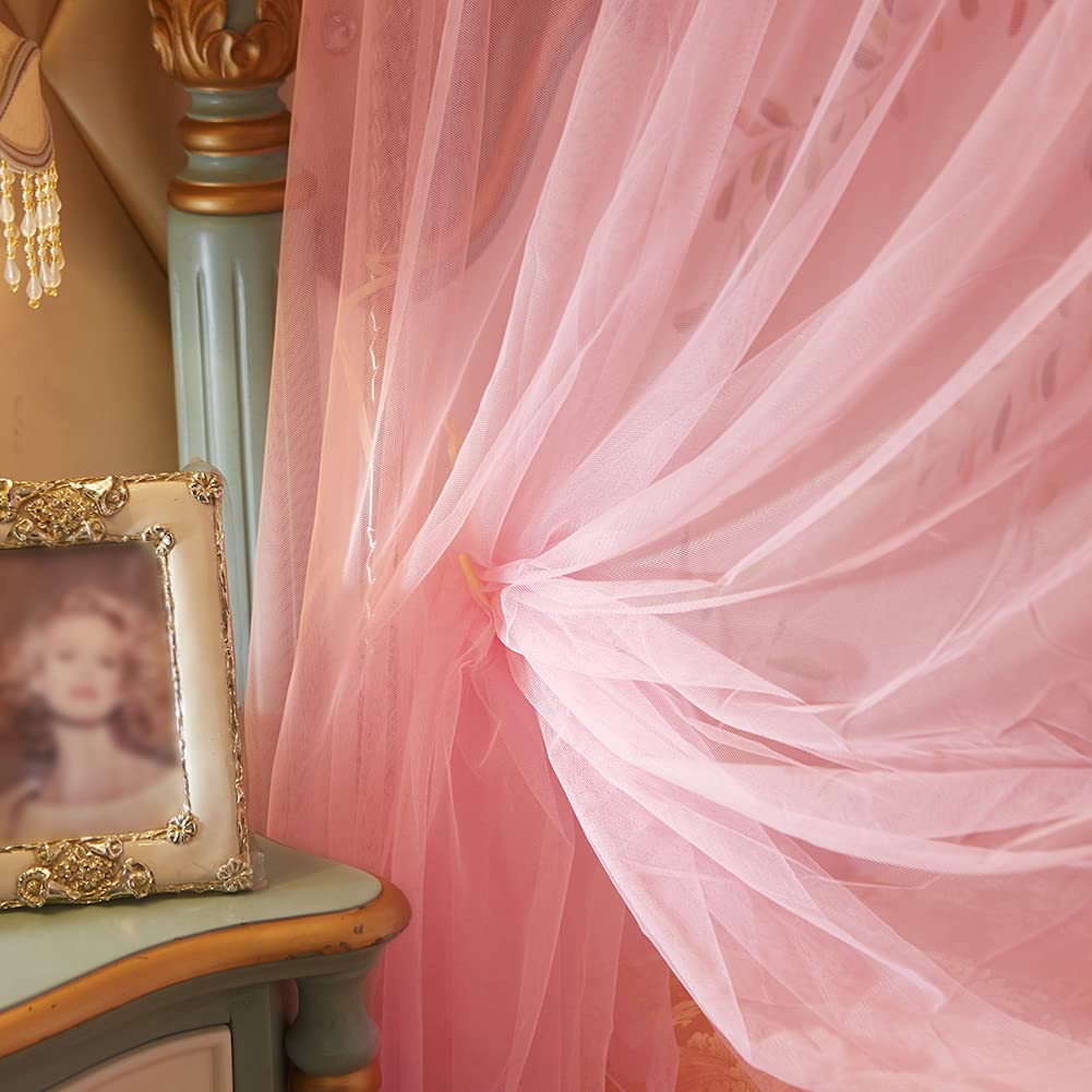 Rideaux de lit à Quatre,Rideaux de lit à baldaquin pour Adultes - Filet drapé, Rideau à baldaquin, Filet de lit pour Filles et Adultes, décoration de Chambre