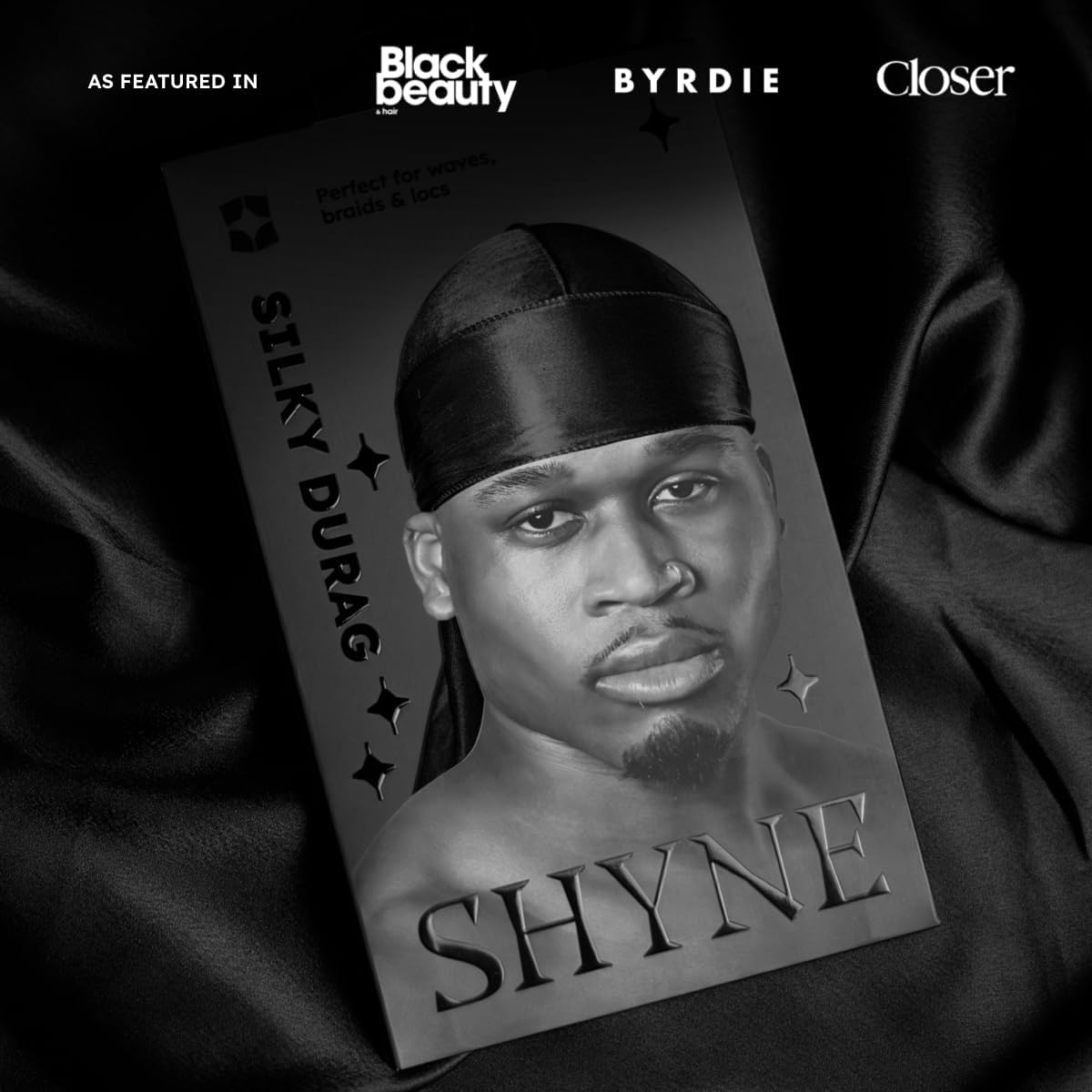 ShyneDurags Silky Durag For Waves & Locs - Premium Satin, Wrinkle-Free, Breathable, Adjustable Fit