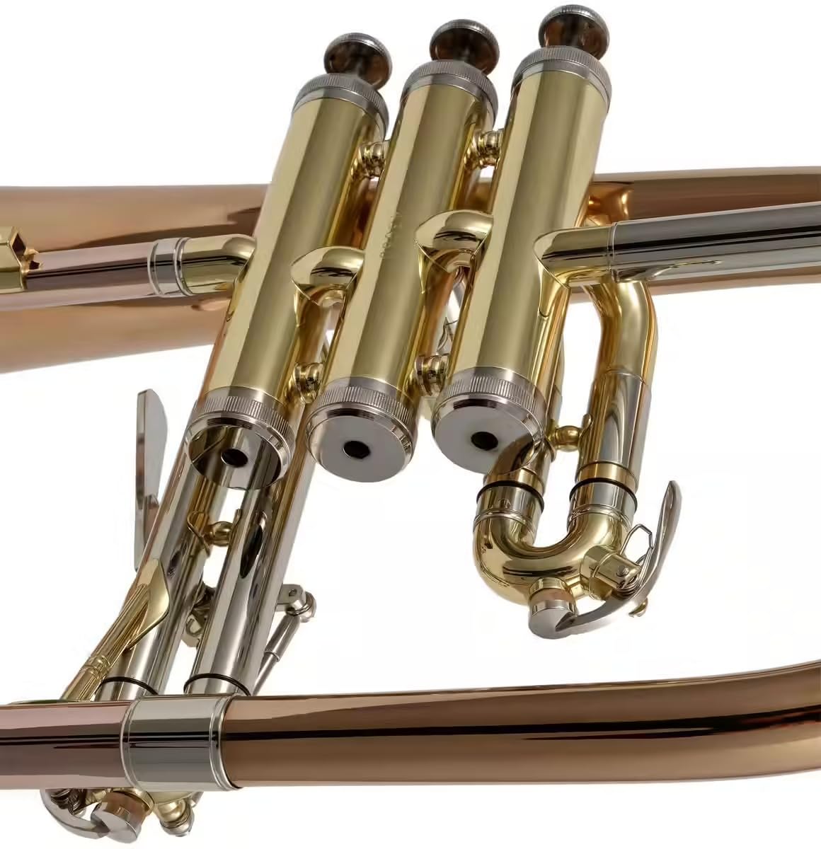 Woodbrass WFH400 - Bugle Si♭ - Instrument à Vent Débutant Prêt à Jouer, Trigger 3e Coulisse, Pavillon Cuivre Rose, Étui Sac à Dos & Embouchure Inclus