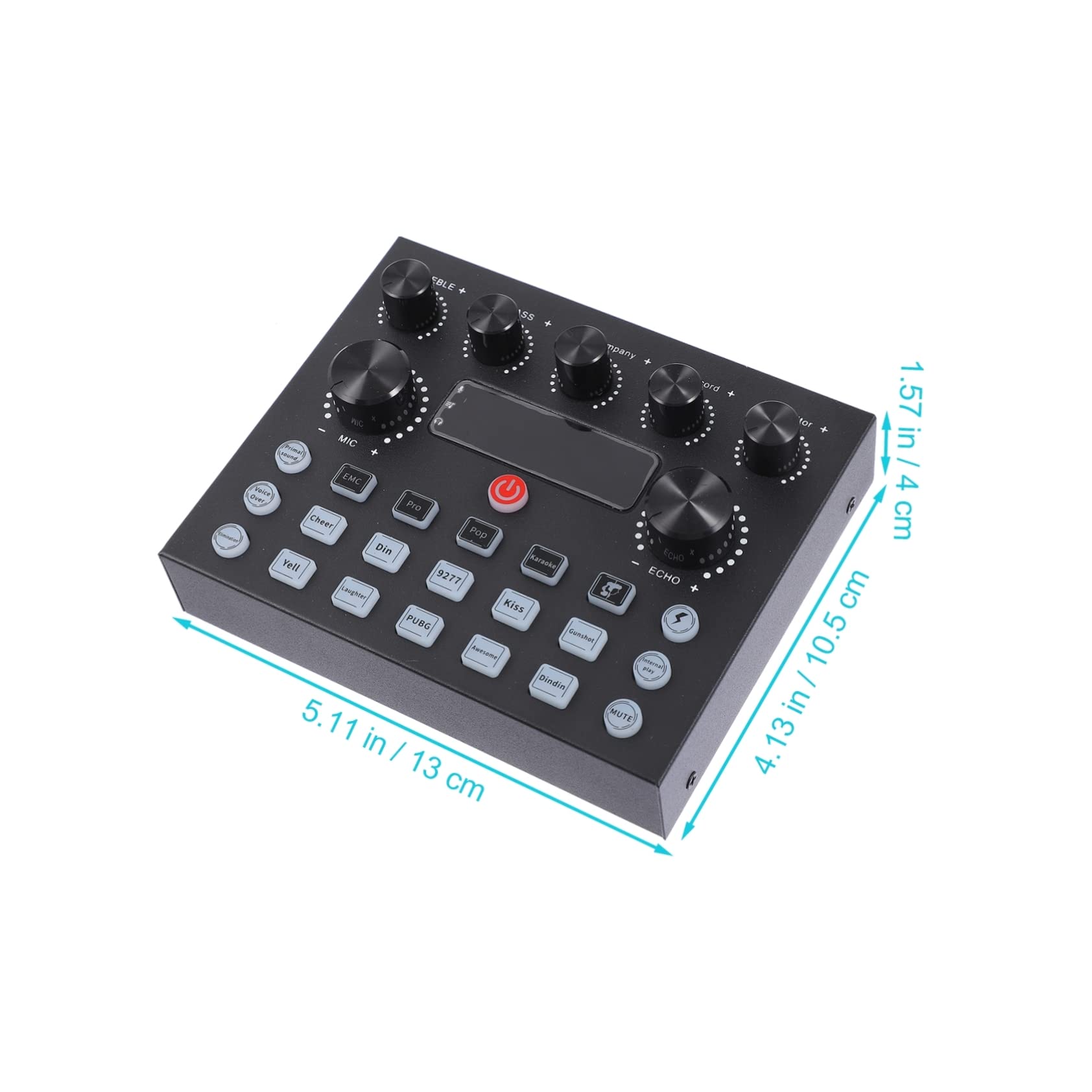DECHOUS Sound Card Light Effects Mobile Phone Computer Music Mixer Voice Changer Soundboard Professional Reverb