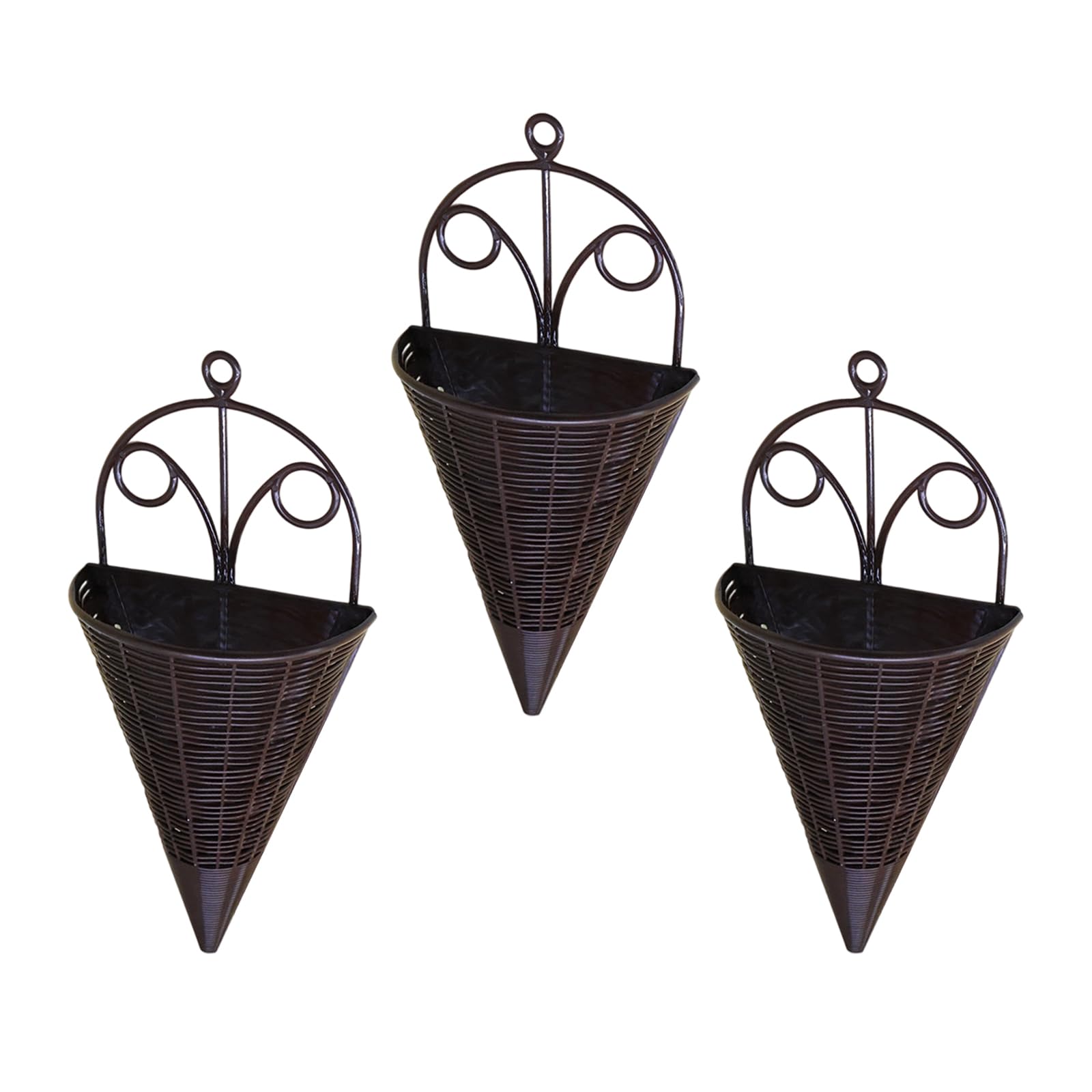 Xjdzineq Decorative Planter Organizers Wall Hanging Planter Wall Mounted Flower Baskets Plant Pots Holder for Outdoor Balcony Hanging Baskets for Plant Outdoor