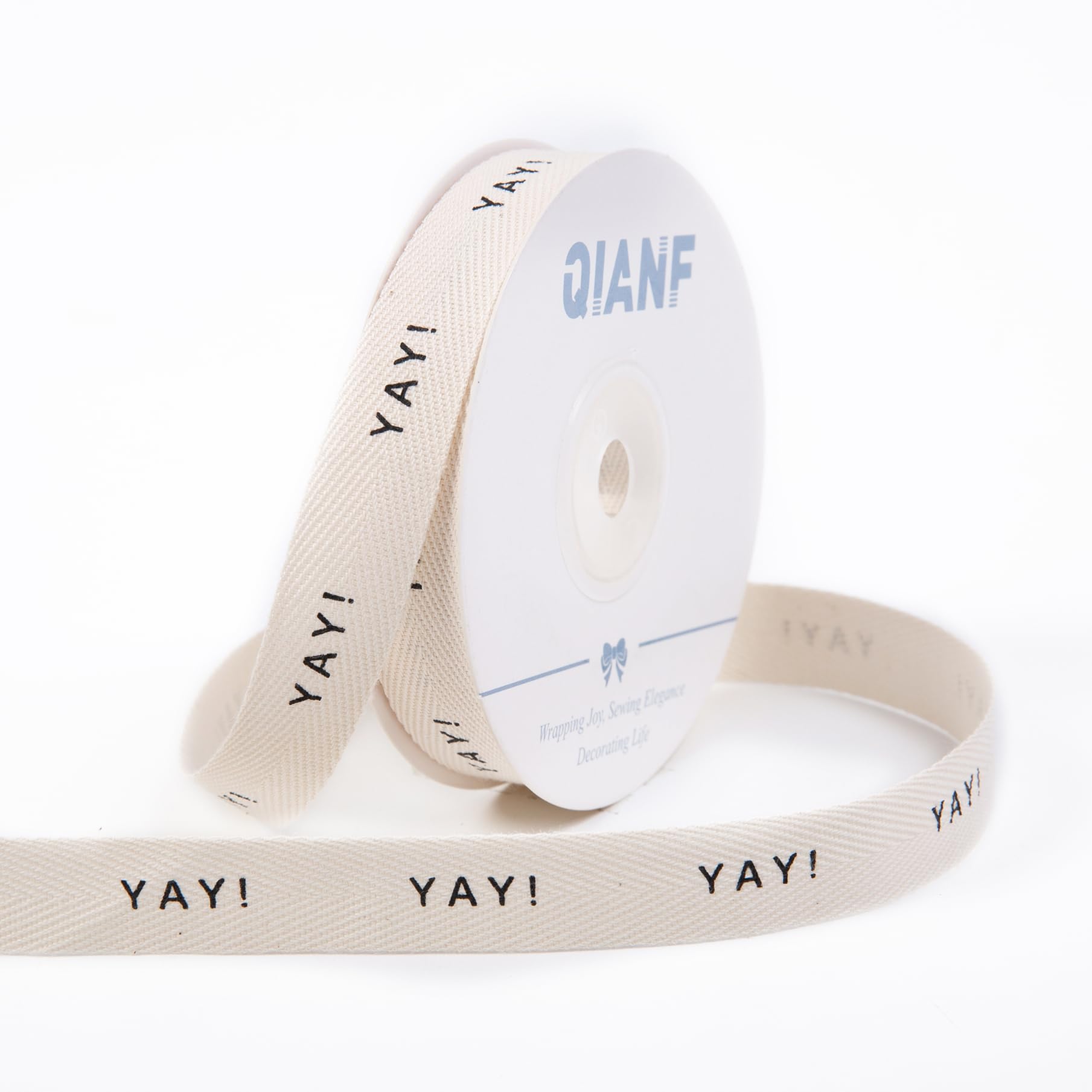 Kay Ribbons Snapklik.com : Custom Yay Cotton Ribbon, 5/8 Inch 15 Yards Natural ...