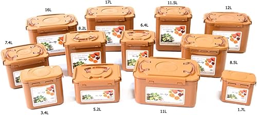 Miniatura 4 de Premium - Contenedor para Sauerkraut y Kimchi, para fermentación de probióticos con tapa de vacío interior, color Earthenware Green, 1.9 galones 7.4