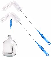 Vista 1 de Cepillo Carboy, 2 piezas de cepillos de nailon de 30 pulgadas y cepillos de acero inoxidable con mango extendido para botellas de agua de 3, 5, 6