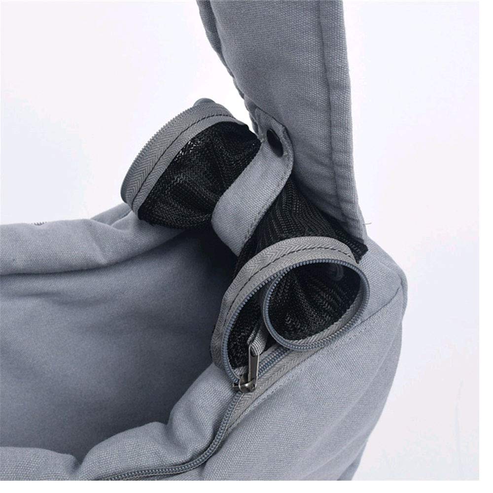 Namvo Bolsa de Transporte para Mascotas, Bolsa Frontal de Lona con Correa Acolchada Ajustable para Perros y Gatos (Gris)