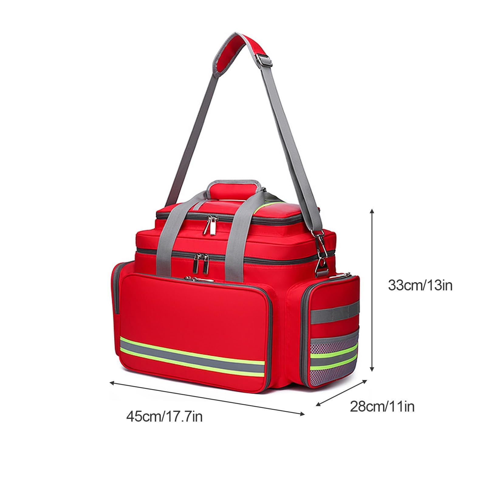 Kit De Material For La Prevención De Epidemias,Botiquín Médico De Tela Oxford Impermeable,Botiquín De Primeros Auxilios,Pastillero For Acampar,Apto For Exteriores(Red)