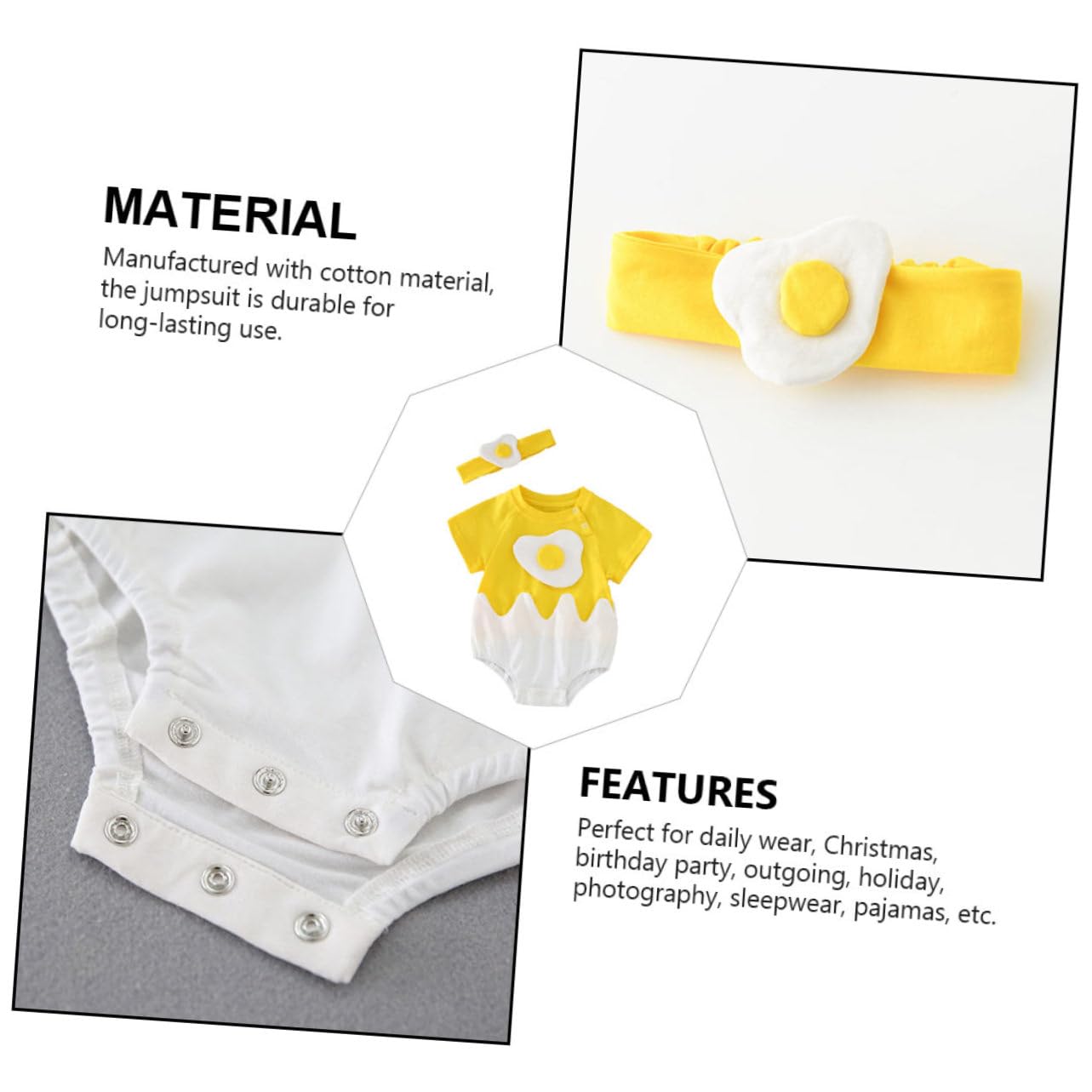 BESTYASH Mameluco Del Bebé Del Huevo Lana Saltador Cosas De Bebe Para Recien Nacido Traje De Niña De Halloween Pequeño Mono Chico Traje De Sesión De Fotos De Niña Yellow Algodón