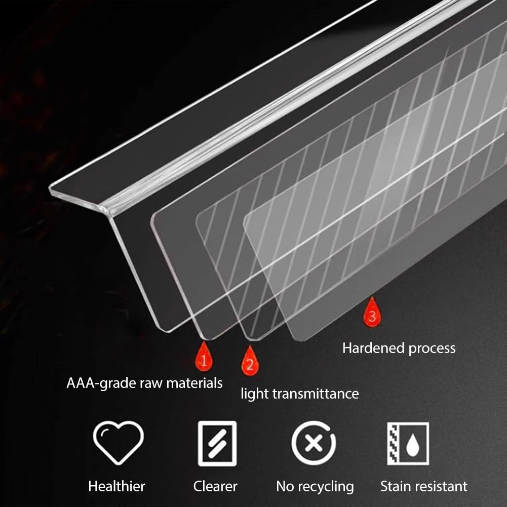 4-Teilige Transparente Eckenschutzstreifen, Wanddekorstreifen Mit Befestigungsschrauben, Robuste Acryl-Eckenschutzstreifen, Geeignet Für Möbel/Türrahmen