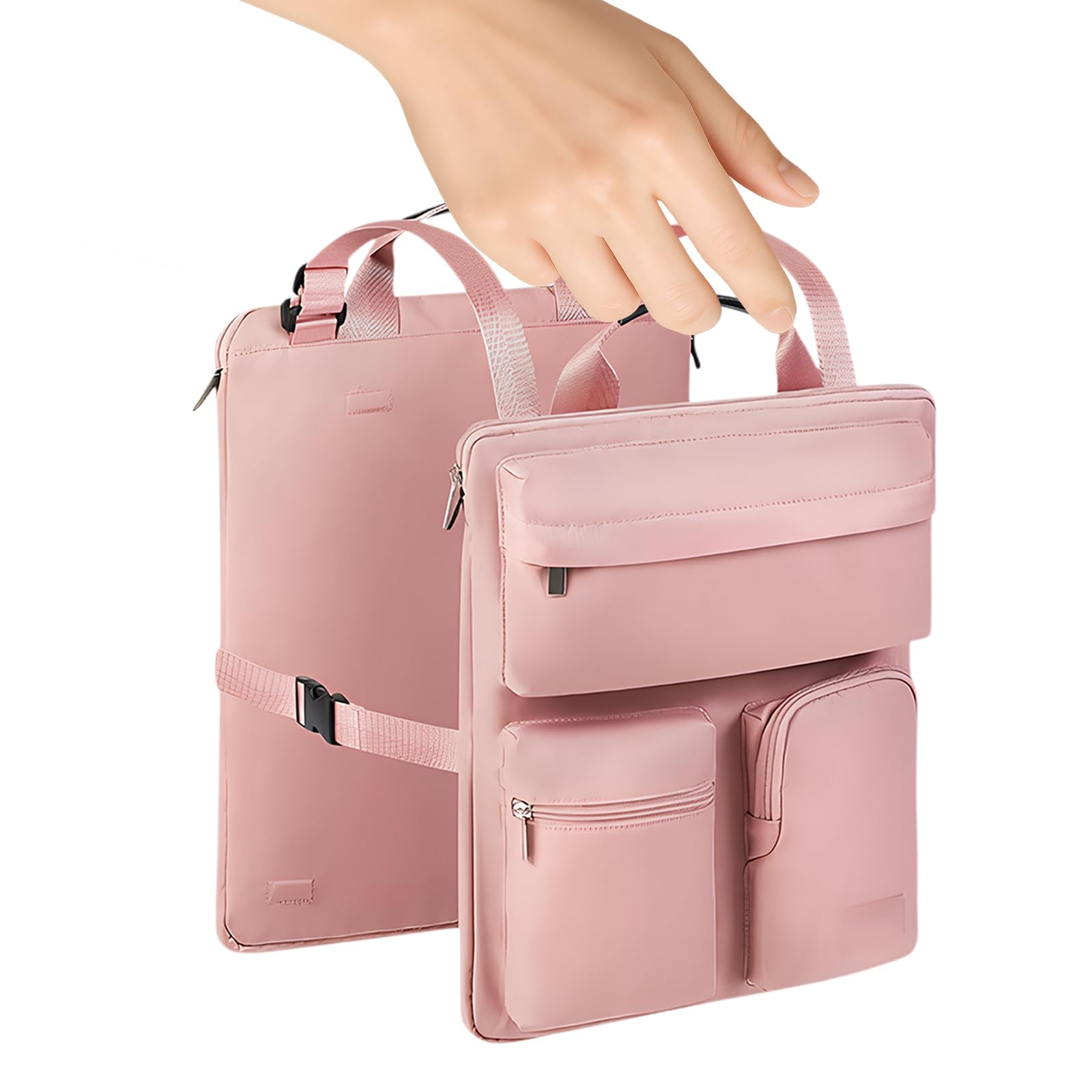 Koffer-Organizer, Tragetasche, Oxford-Tasche (Rosa) | Verstellbare Tragegurte – Koffer, Tablet, Reisepass, Wasser-Tasche mit Reißverschluss (Rosa)