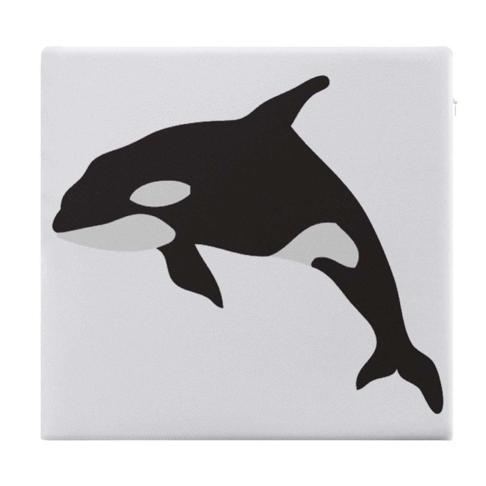 JZemdybill Chair Pad, Killer Whale Pattern Seat Pad, Square Chair Cushion for Yoga Living Room Balcony