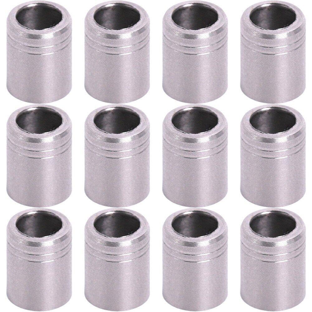Luxylei 12pcs Stainless Steel Archery Inserts Explosion-proof Ring for the Id 4.2mm Arrow Shaft Protector Ring Arrow Adapter for Archery Points