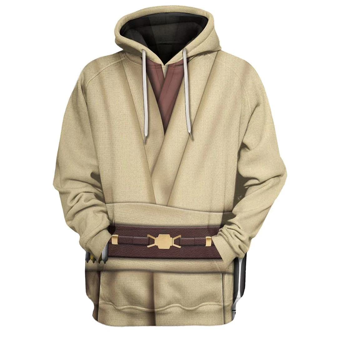 Obi-Wan Kenobi Cosplay Han Solo 3D Printed Hooded Pullover Sweatshirt Jacket Outwear Costume,S-3XL