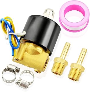 TAILONZ PNEUMATIC 1/4 Inch NPT 12V/24V/110V/220V Brass Electric Solenoid Valve 2W025-08 Normally Closed Water, Air, Diesel