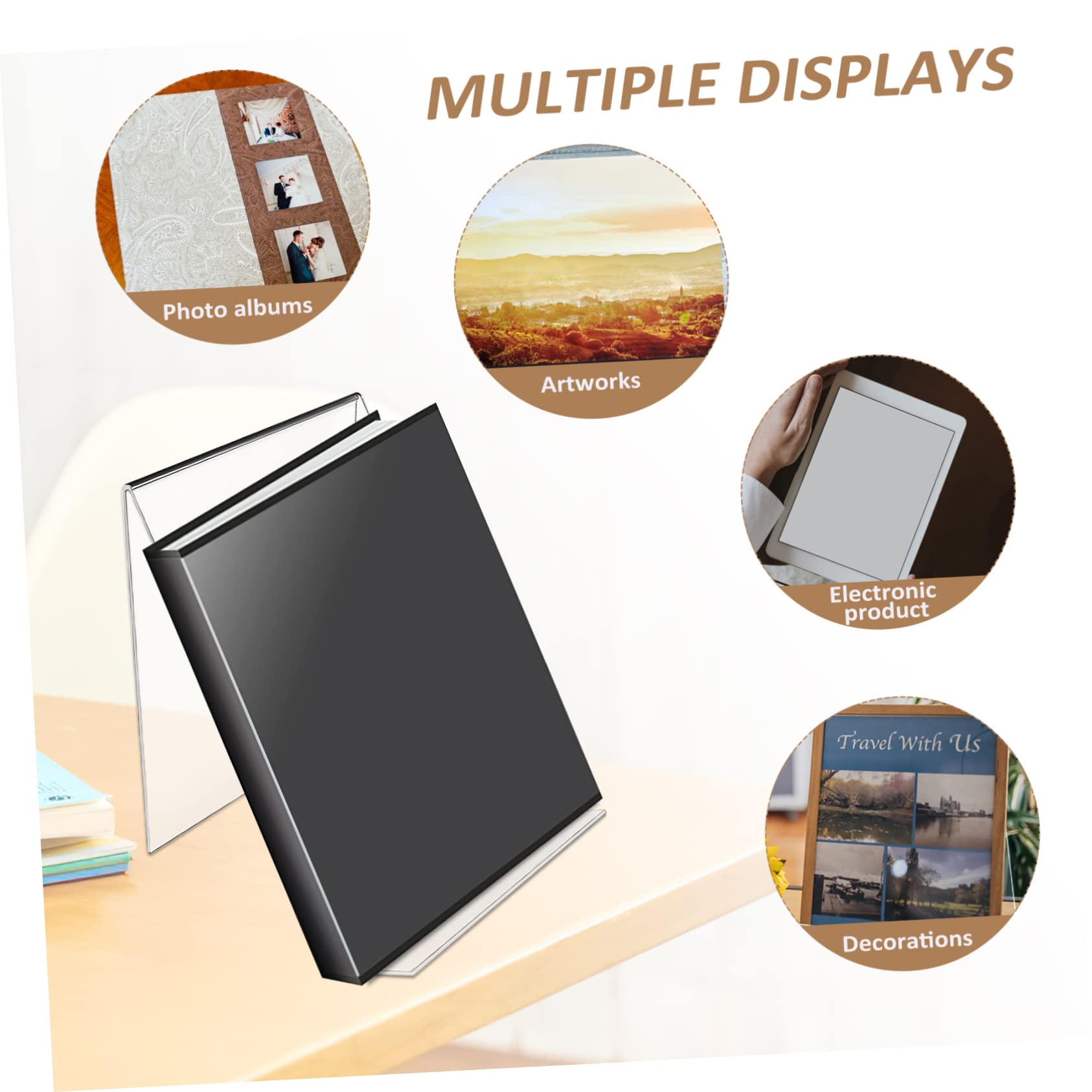 Operitacx 2 Sätze Acryl Buchständer Teilig Transparentes Design Für Bücher Flyer Und Broschüren Stabiler Tischaufsteller Für Im Büro Und Zuhause 8 Stücke * 2