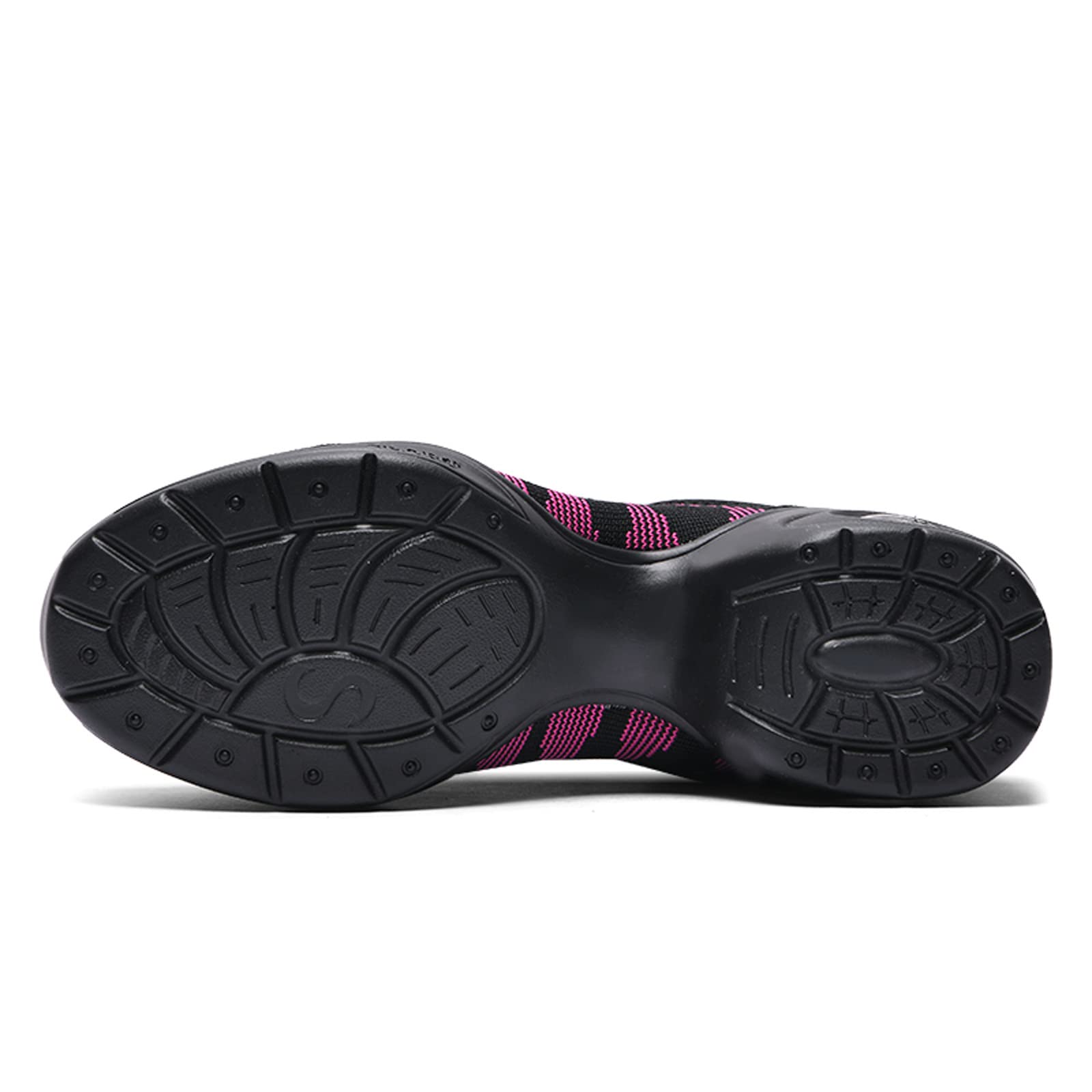 Scarpe da ginnastica da ballo da donna Scarpe jazz stringate traspiranti Mesh Sport Walking Scarpe da ballo Scarpe da pratica Cuscino d'aria all'aperto Scarpe da piattaforma