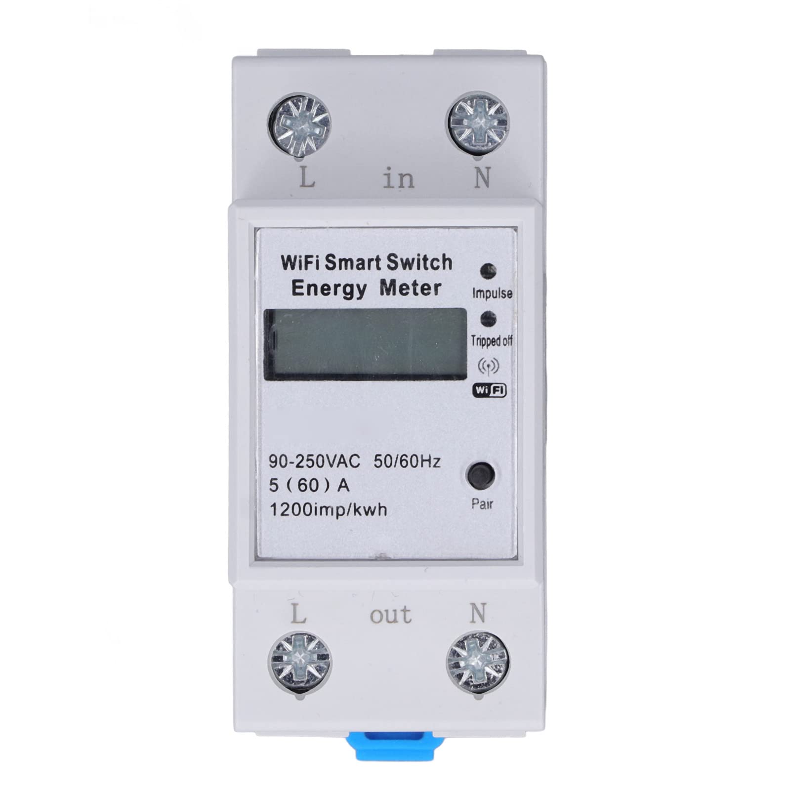 YWBL-WH WiFi Smart Energy Meter, 1 Phase 2P Din Rail 90-250V