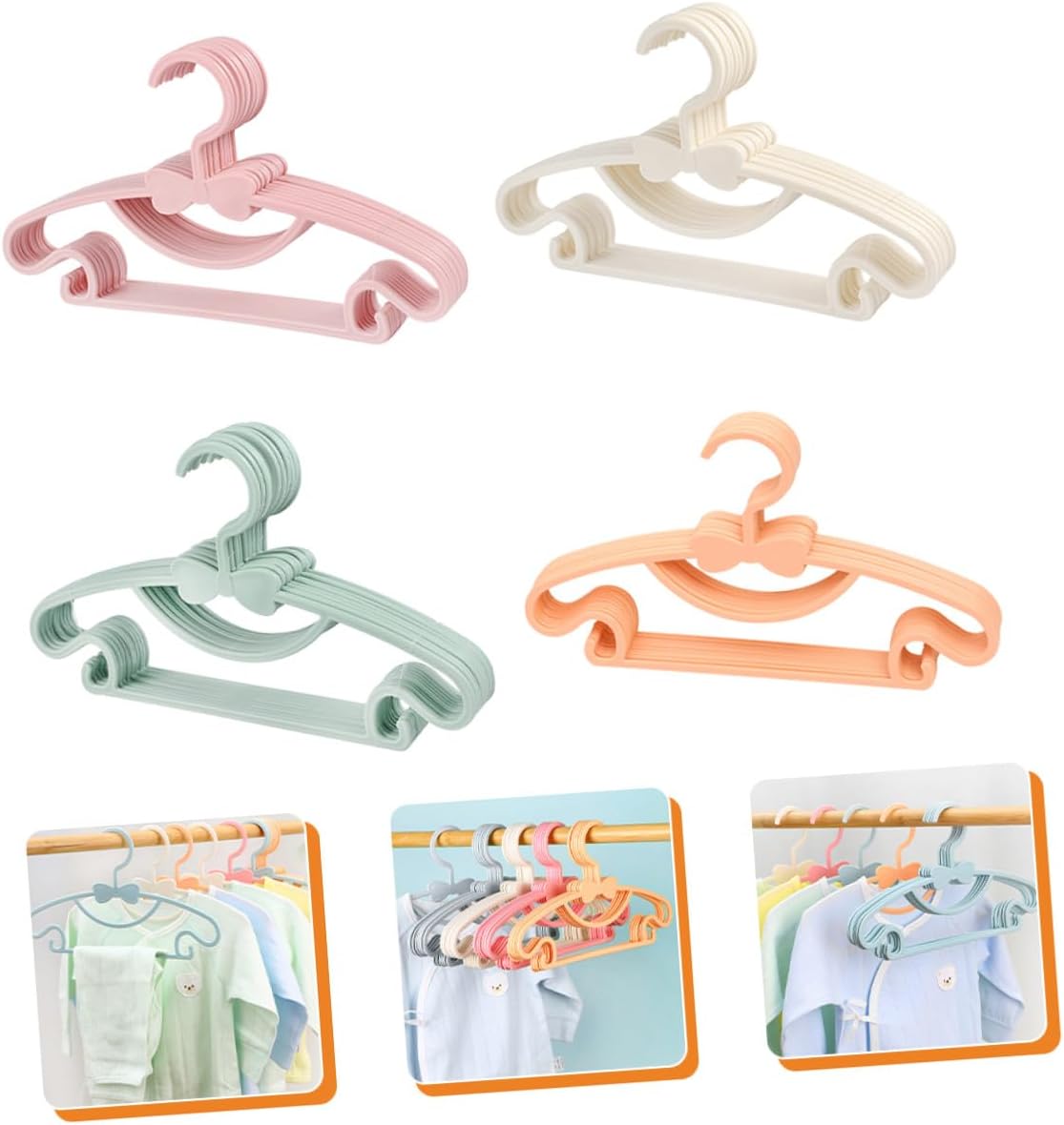 100pcs Clothes Hangers Plastic Plastic Hangers Thickened Laundry for Boys and Household Clothes Drying Organizer Random Color