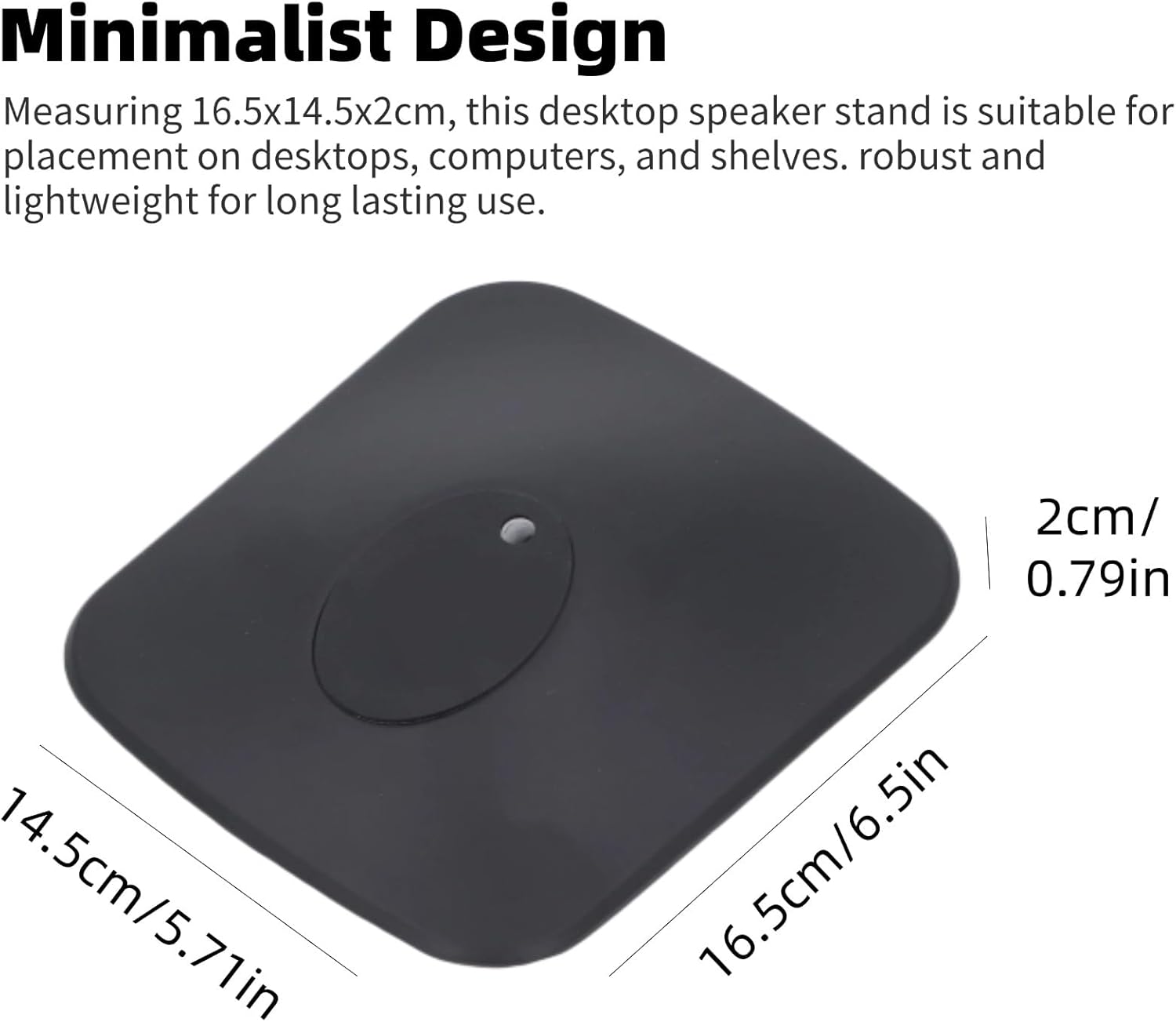 Desktop Speaker Stand for II, Metal Speaker Support Base, Non Slip Vibration Reduction, Incline Design Improve Listening Experience, for II HiFi Speaker Stand