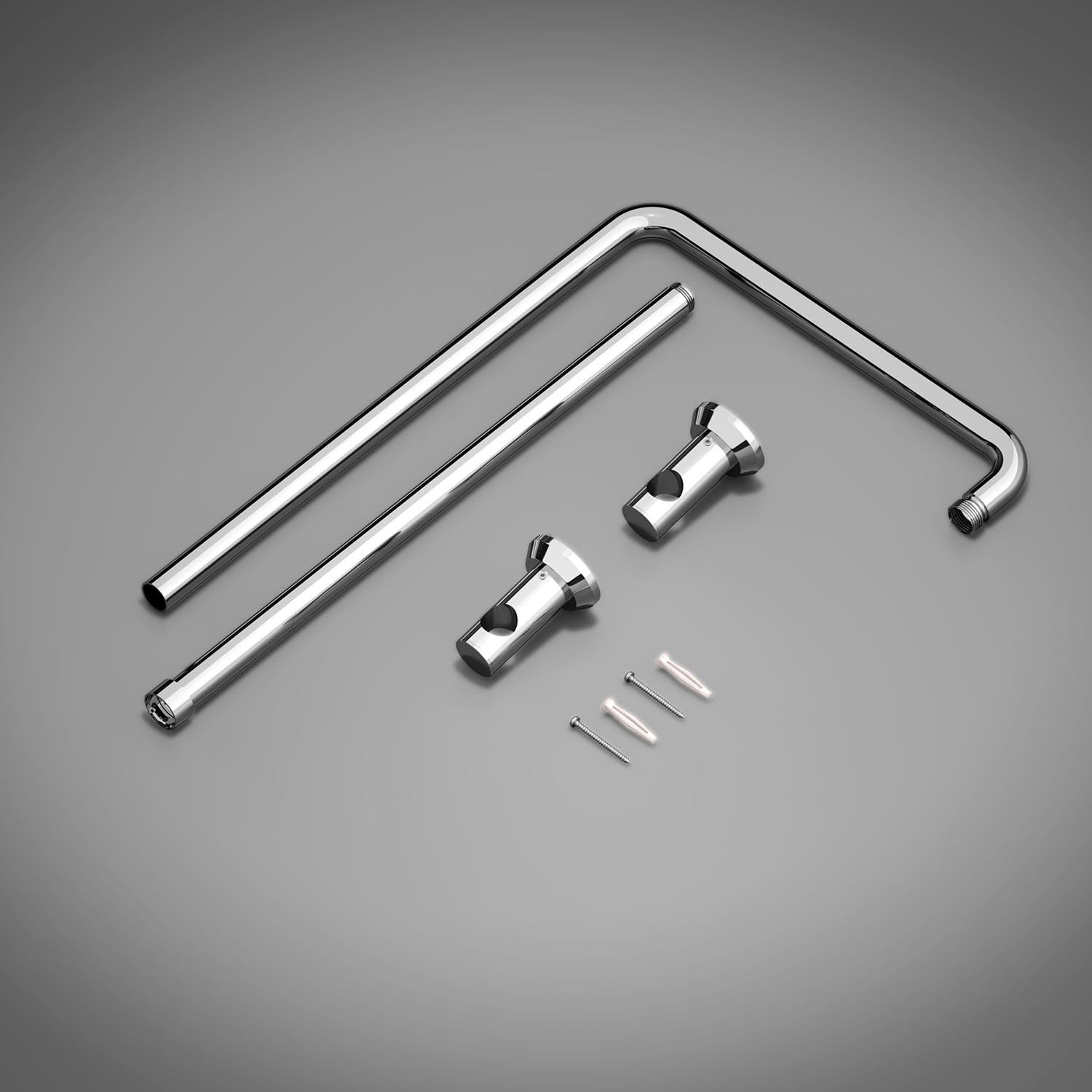 JOHO Colonna Doccia Acciaio Inox senza Miscelatore, Accessorio per Sistema Doccia, Compatibile con Fori Esistenti, Asta Doccia Saliscendi 91 cm, Cromo