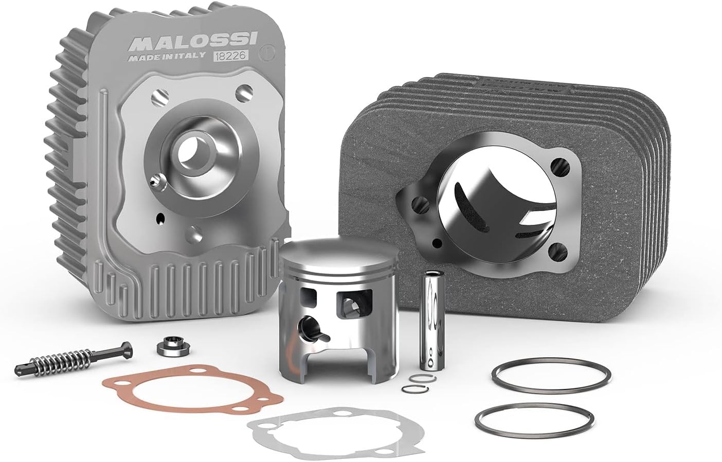 KIT CILINDRO COMPLETO GRUPPO TERMICO Ø 46,5 IN GHISA CON SPINOTTO Ø 10 PER PIAGGIO CIAO - PX 50