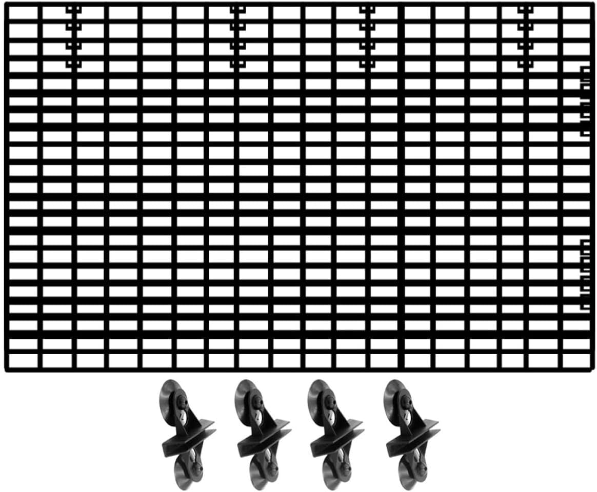 1set Aquarium Isolation Panel Black with Suction Cups Divider for Fish Tank Separation Breeding and Filter Platform Partition