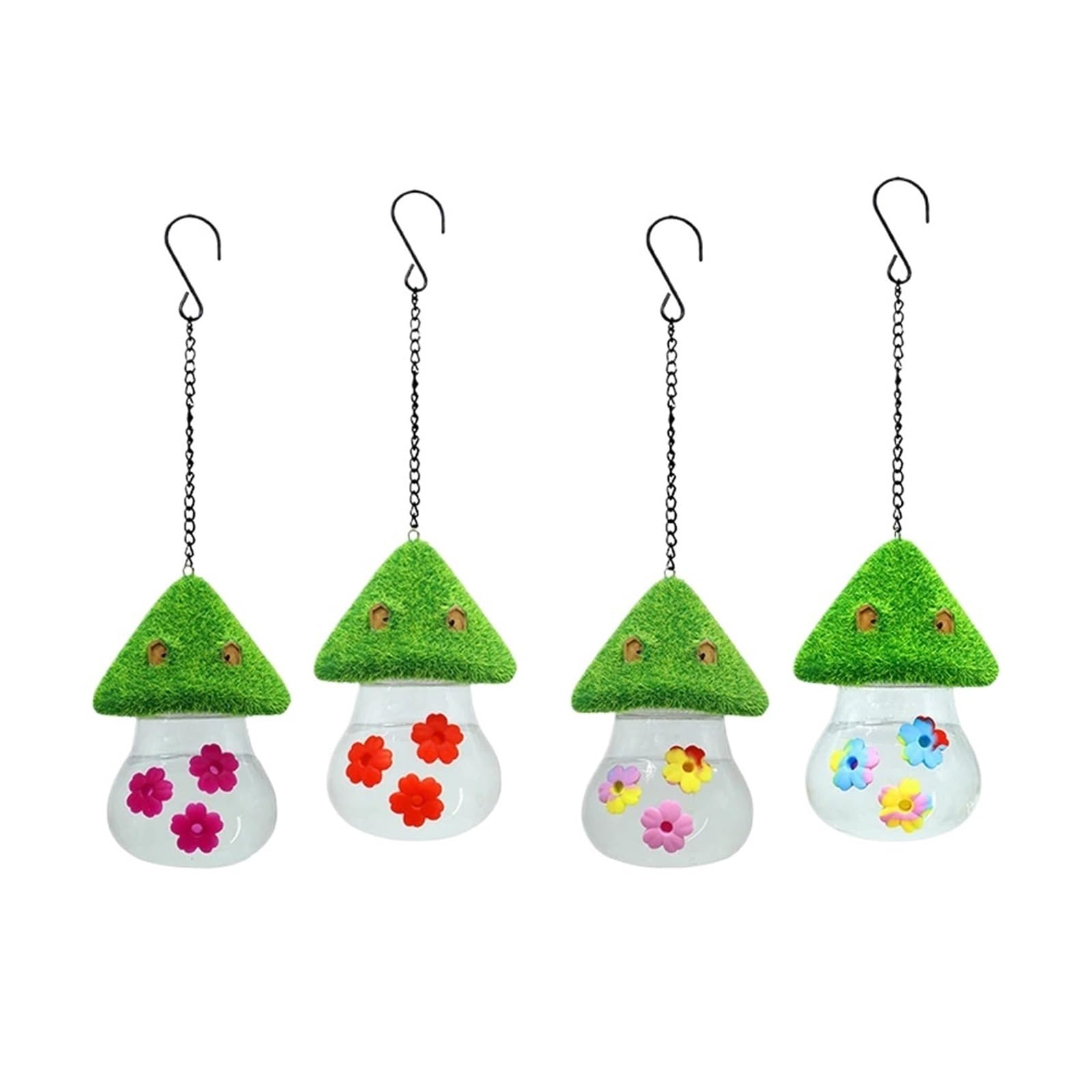 Mangiatoia per uccelli Mangiatoia For Uccelli Sospesa For Colibrì Con 3 Porte Di Alimentazione A Forma Di Fiore Mangiatoie For Uccelli For Giardino All'aperto