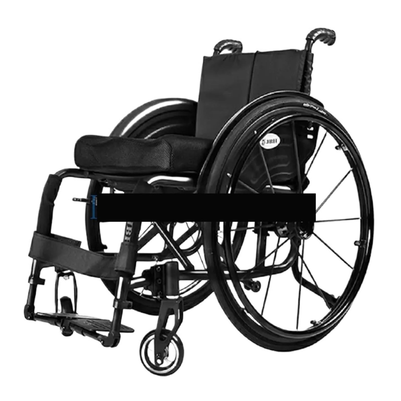 Moda Stop Aluminium Ultralekka Składana Deska Do Siedzenia Z Miękkiej Tkaniny Niepełnosprawne Kółka Ręczne Krzesło Sportowe Wózki Inwalidzkie Wygodna Płynna Mobilność(Black)