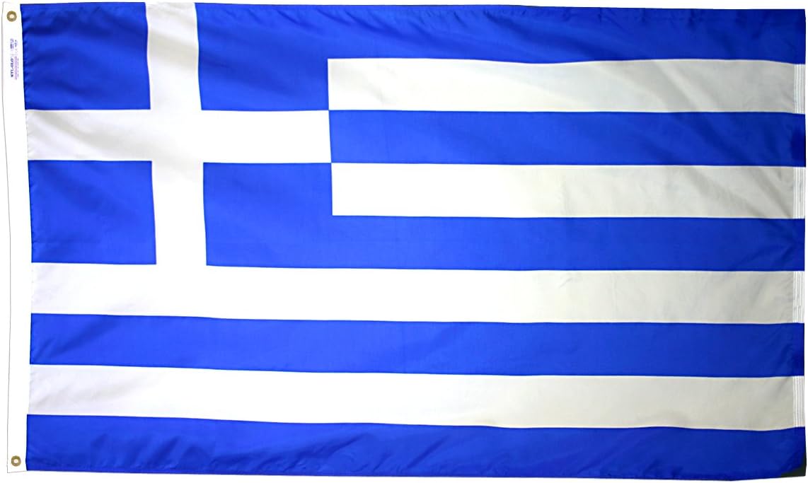 Annin Flagmakers Greece Flag USA-Made to Official United Nations Design Specifications, 4 x 6 Feet (Model 193011)