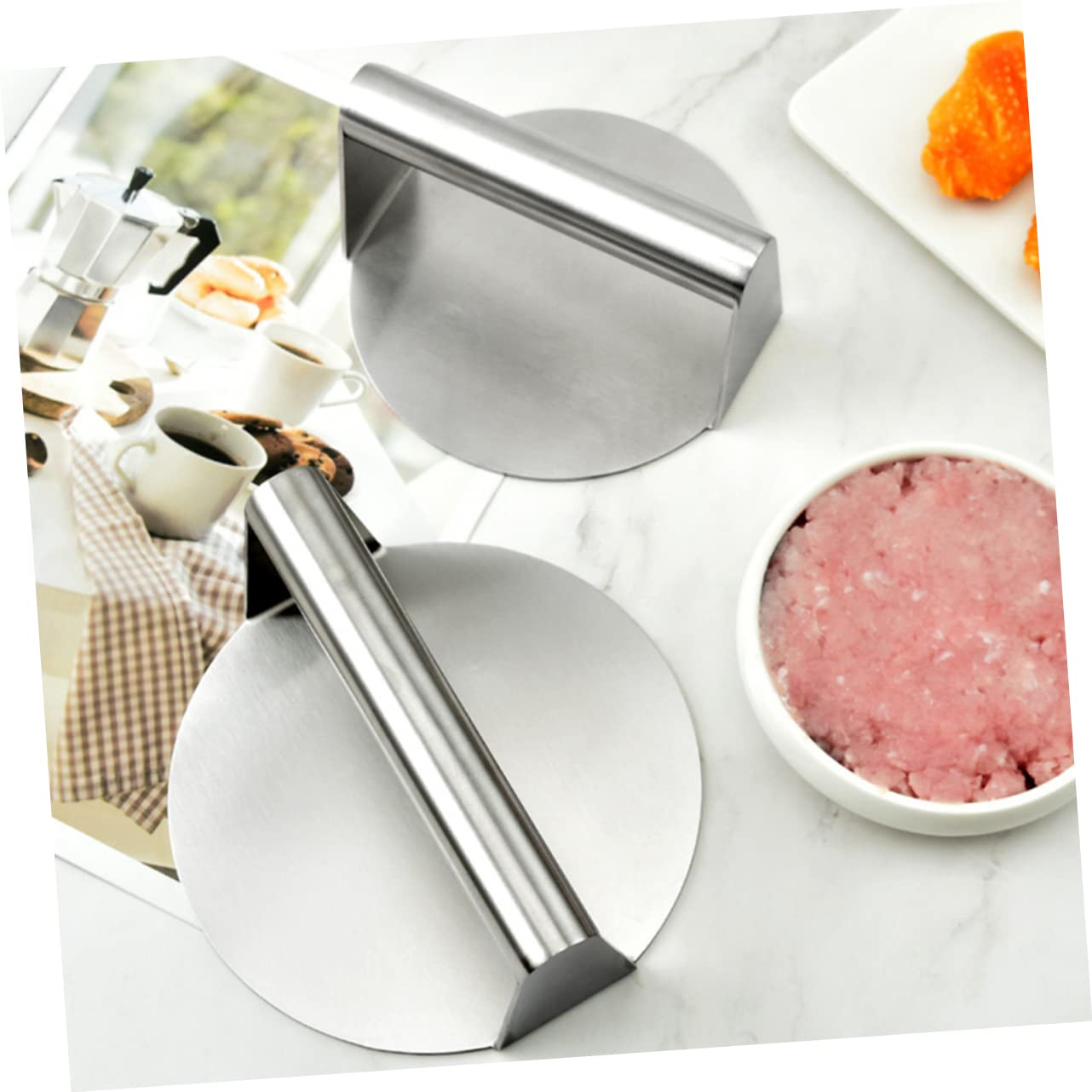 COLLBATH Burgerpresse Aus Edelstahl Steak-presswerkzeug Küche Fleischpresse Mit Ergonomischem Griff Küchengerät Für Einfache Handhabung