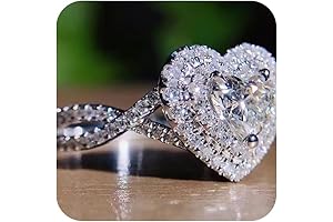 Luxurious Heart-Shaped Diamond Ring for Weddings and Engagements
