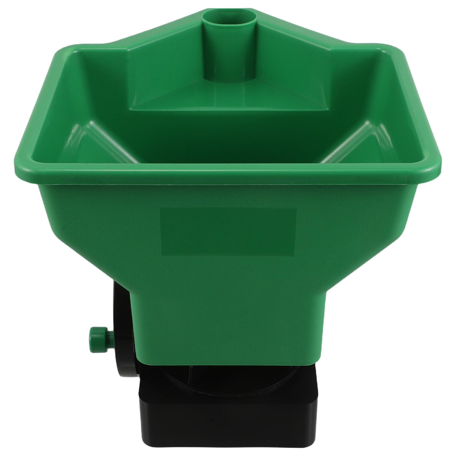 DOITOOL Semoir Portatif Manuel à Manivelle en Plastique Vert Compact, Épandeur de Graines Précis pour Jardinage et Entretien de Pelouse, Outil Léger et Réglable pour Semis Extérieur