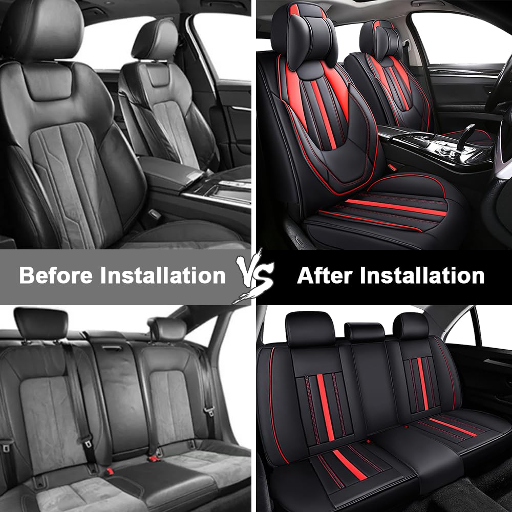 Amazon.com: Mascys Car Seat Covers for GMC Sierra 2500 2000-2025,Waterproof  Anti-Slip Wear-Resistant Sport Leather Car Seat Cushions,Breathable Car  Interior Protectors (2 Seats Luxury&Black-Red) : Automotive