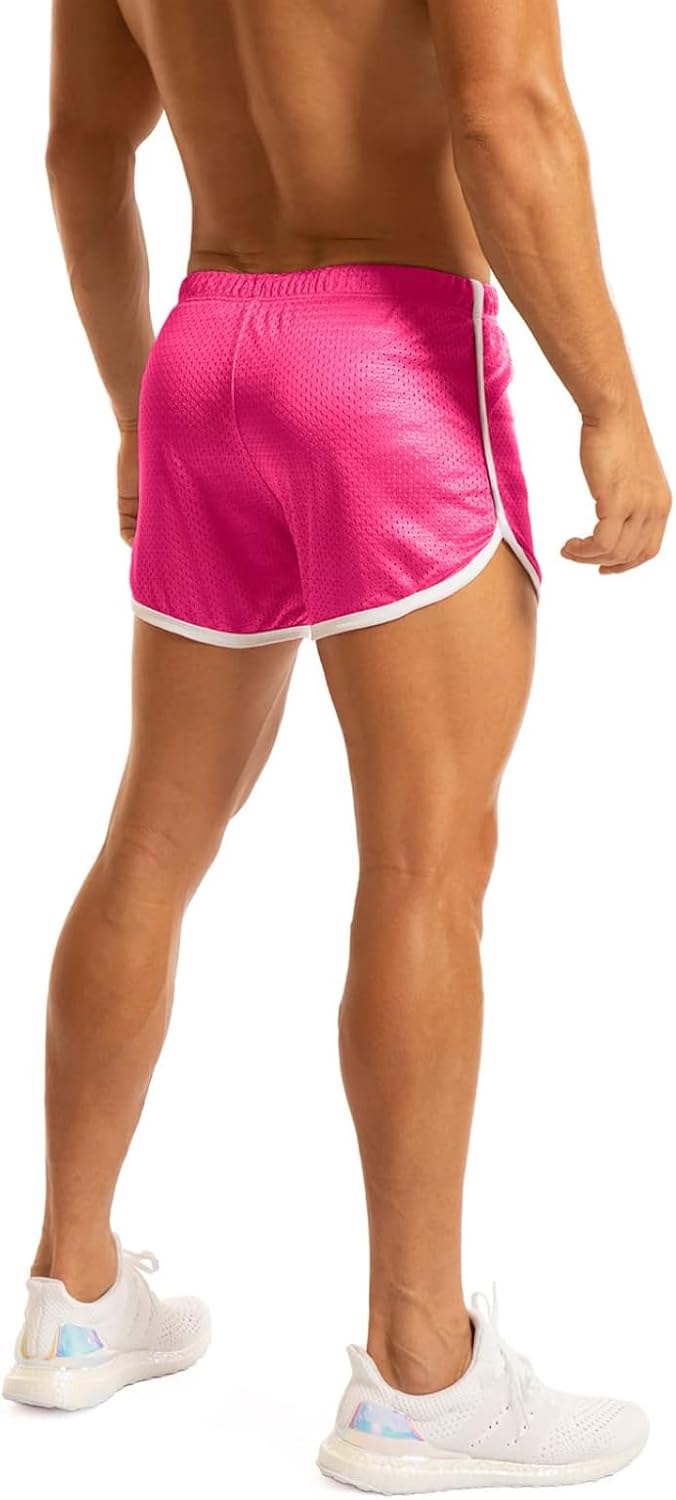 Ouber Men's Fitted Shorts Bodybuilding Workout Gym Running Tight Lifting Shorts - Image 5