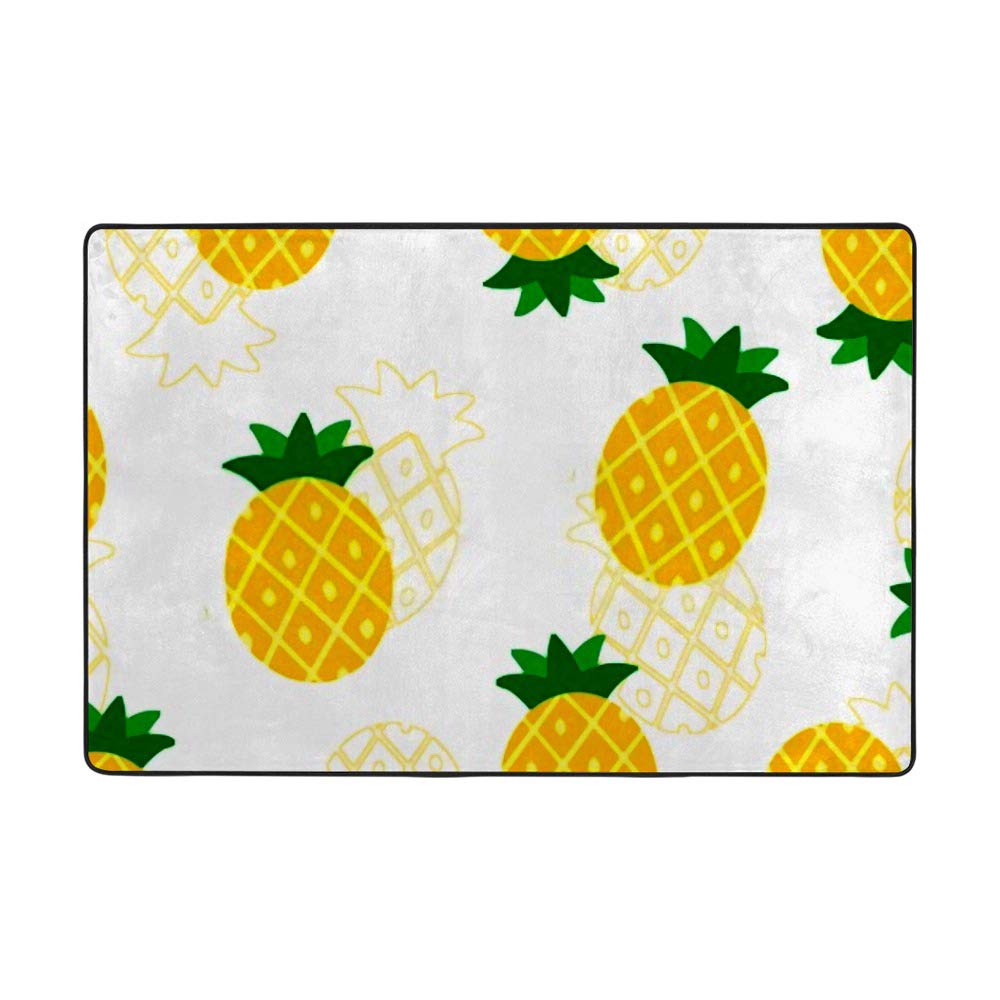 Grand tapis de salon Ananas en velours pour une ambiance chaleureuse
