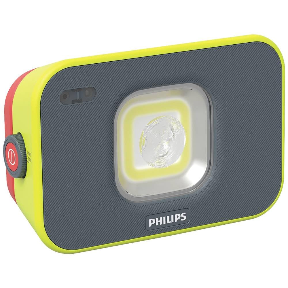 Philips lampe de travail LED Xperion 6000 Flood, projecteur LED rechargeable avec lumière zoomable et dimmable, 1000lm, détection de mouvement, fonction de batterie auxiliaire