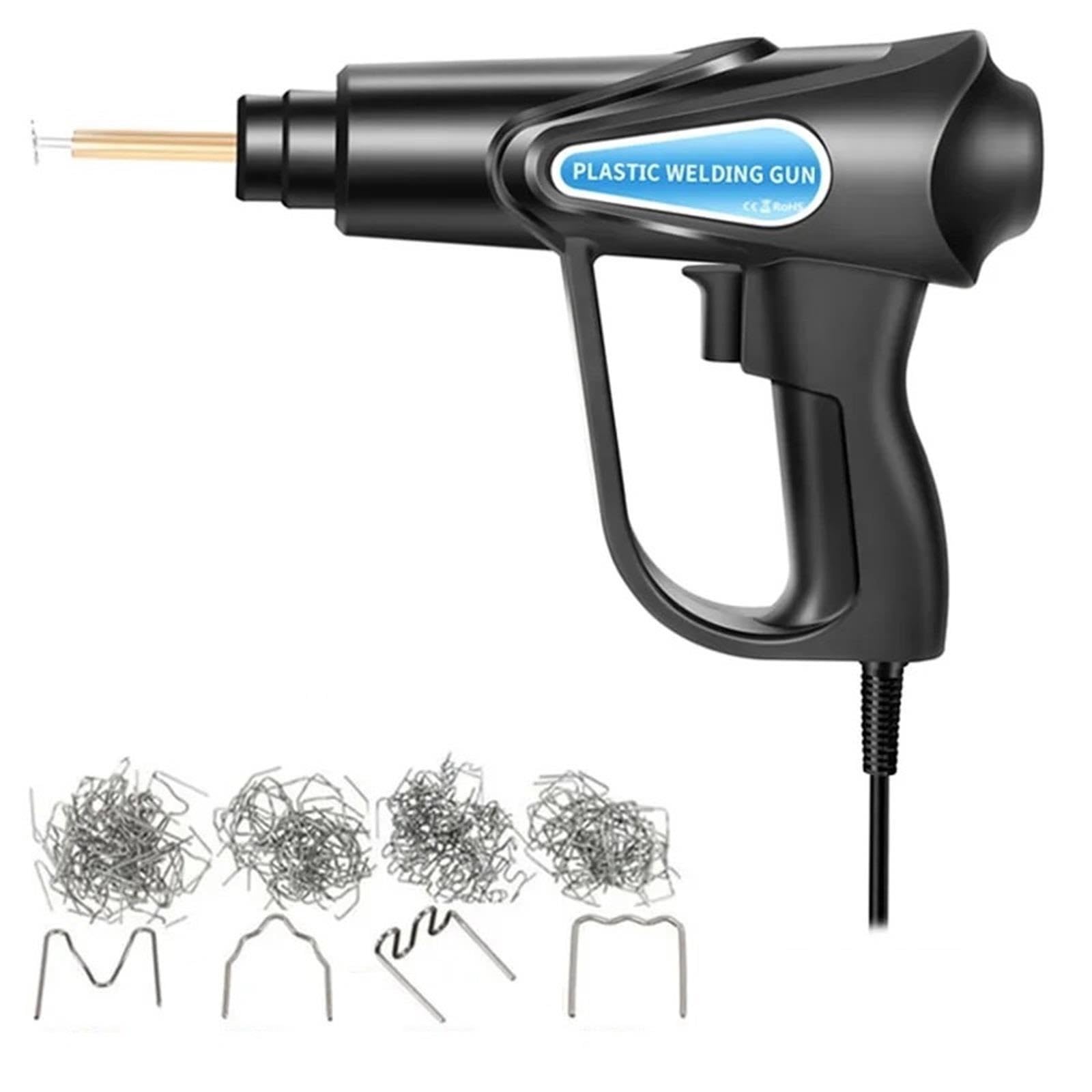 Saldatrice per plastica da 70 W, kit di riparazione per paraurti auto Para pistola per saldatura in plastica e 200/600/1000 punti metallici caldi Kit Riparazione Paraurti Auto
