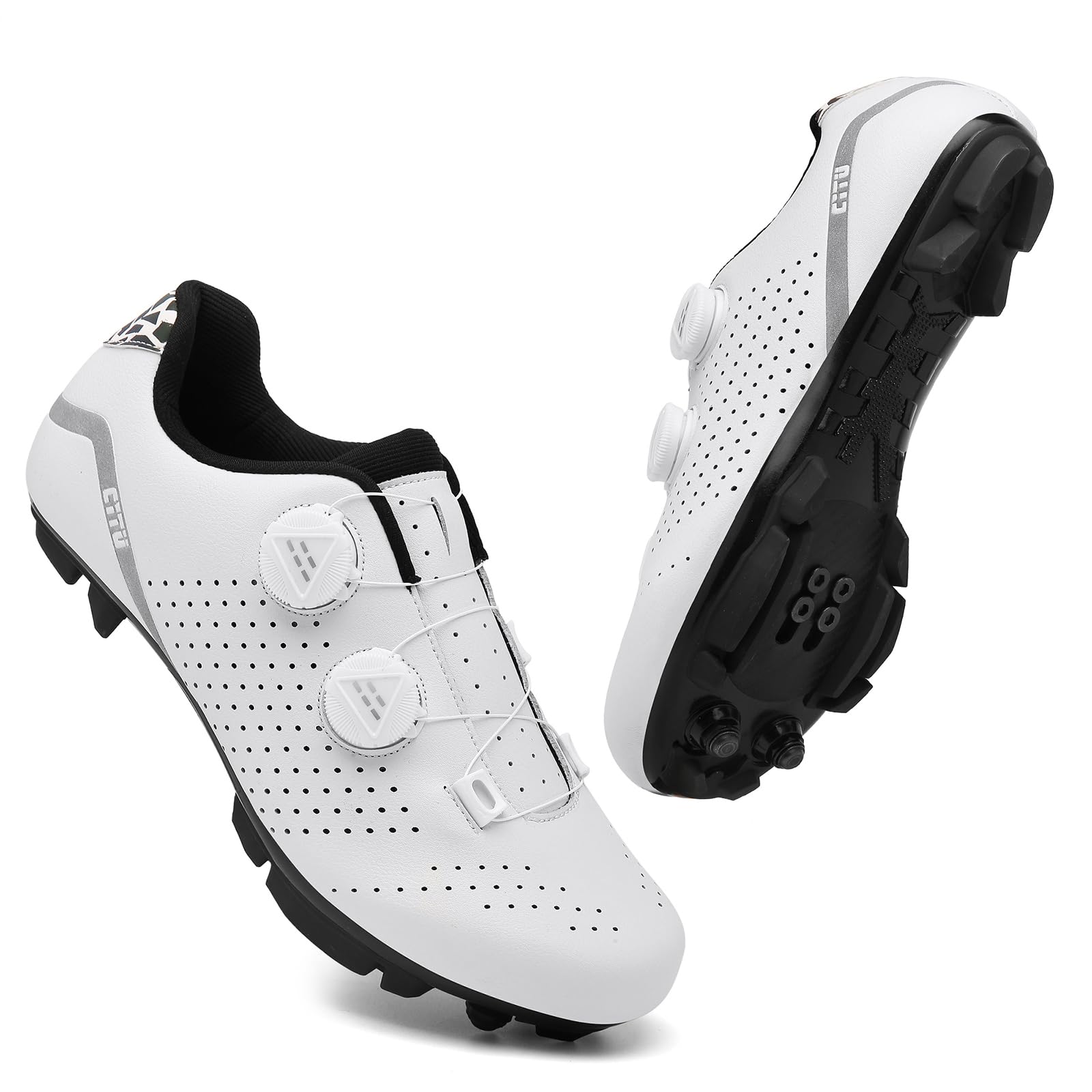 Scarpe da Mountain Bike per Uomo Compatibile con Shimano SPD 2-Bolts Pedals Traspiranti Scarpe MTB Ciclismo per Interni ed Esterni