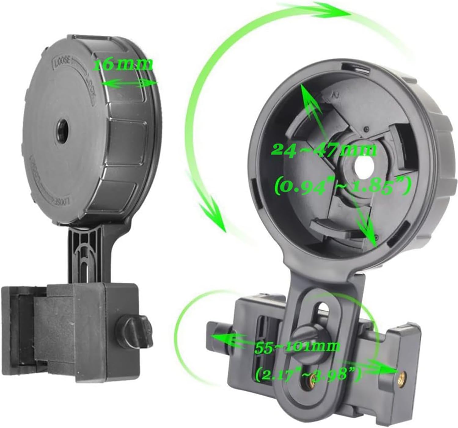 Gosky Telescope Phone Adapter Quick Aligned Cell Phone Digiscoping Adaptor Mount - Compatible with Spotting Scope Binoculars Monocular, Fit Almost All Brands of Smartphones (Big Type)