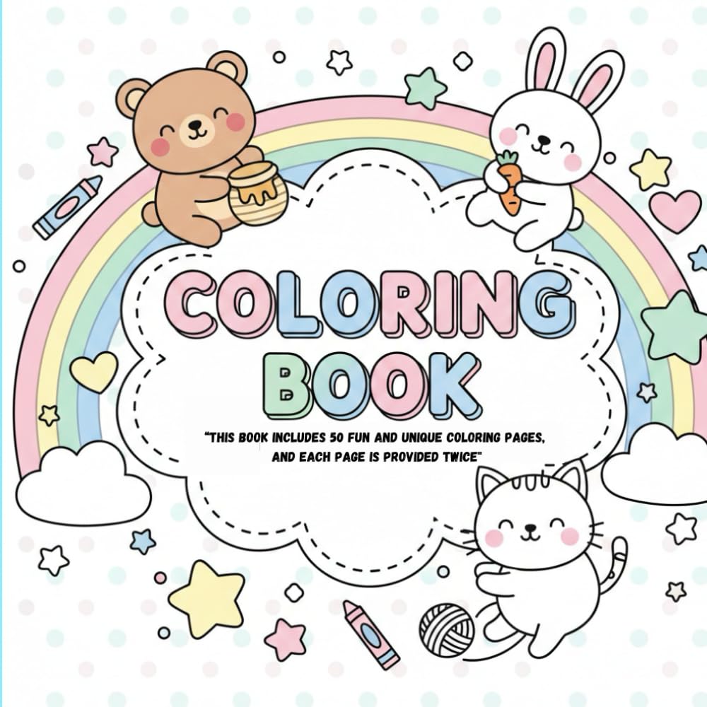 Big Easy Coloring Book for Toddlers 100 Images 50 Different Types of total 100