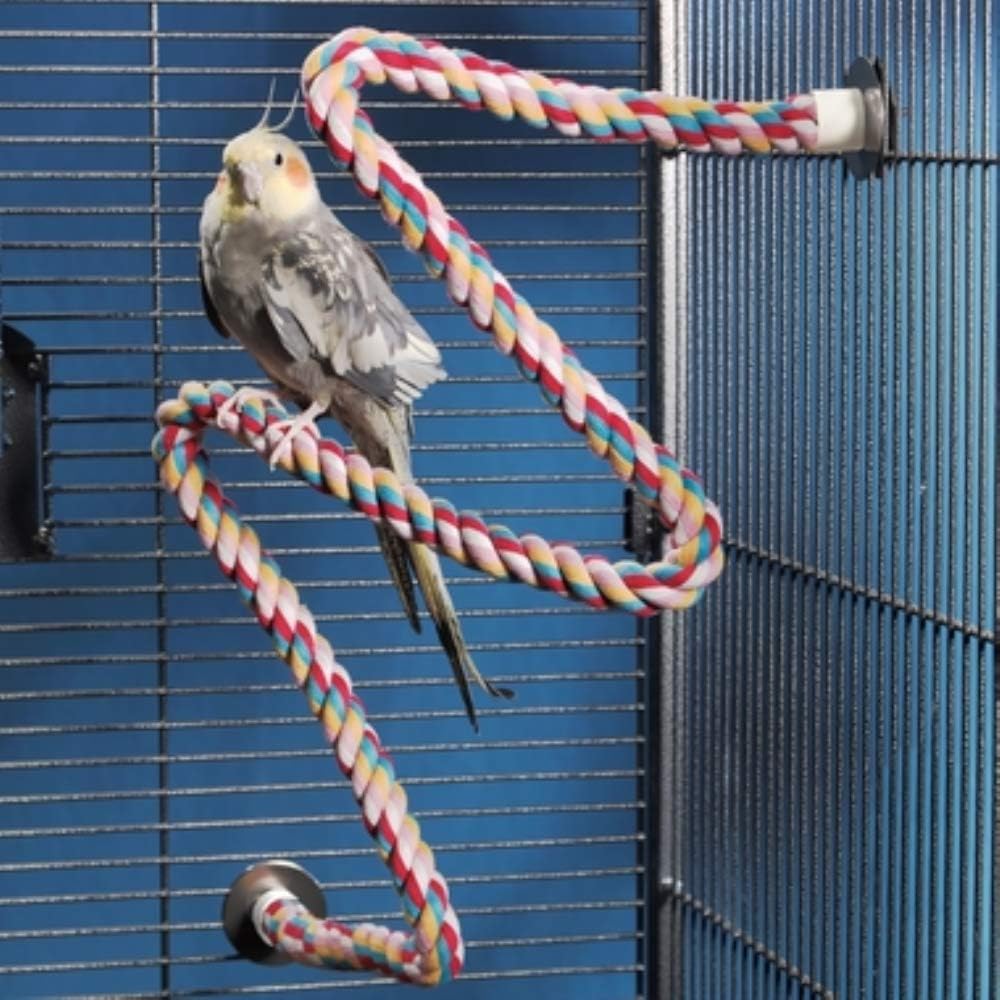 JW Pet Comfy Perch For Birds Flexible Multi-color Rope, Small - 32" Length