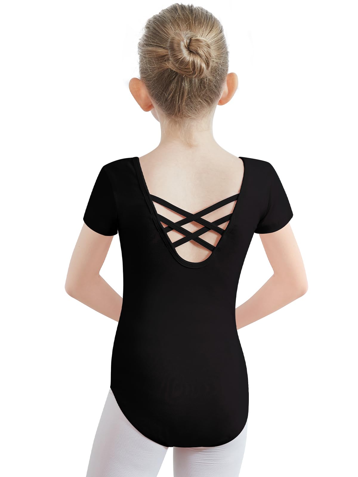 PLIKSUVER Body Danza Classica Bambina Donne Balletto Body Leotards Cotone Manica Corta Body Ginnastica Artistica per Ragazze e Donne