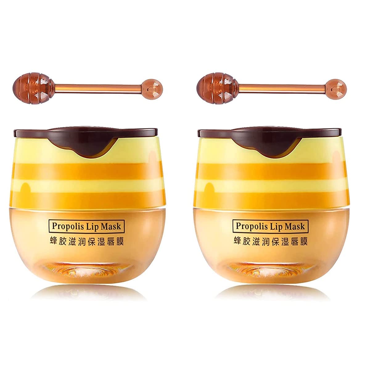 Honey Pot Bee Balm Lip Balm with Honey Spoon,Exfoliating