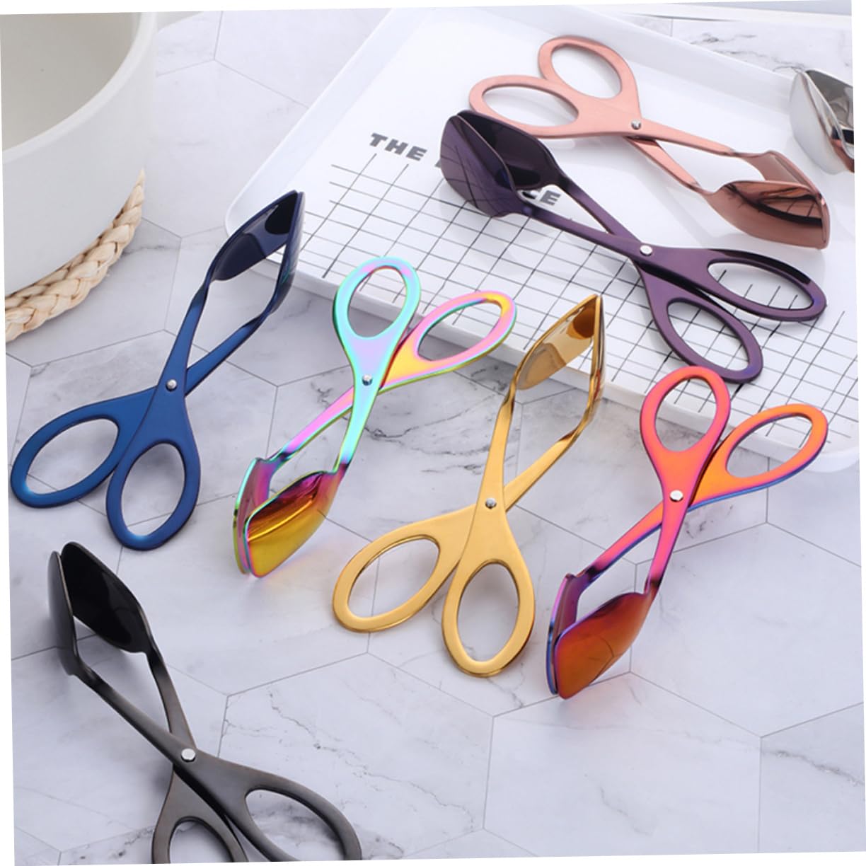 MAGICLULU 3pezzi Pinze Acciaio Inossidabile Multifunzionali Tipo Forbice Per Cibo Utensili Per Cucina e Ristorazione Per Pane Verdure e Tovaglioli Facili Da Usare e Leggere