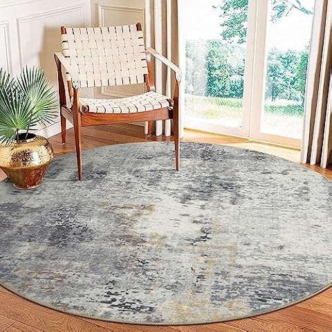 Lahome Modern Abstract Round Rug Cover