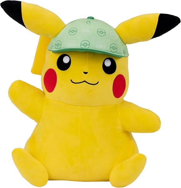 Pokémon Peluche Pikachu avec Chapeau - Peluche Douce de 60 cm